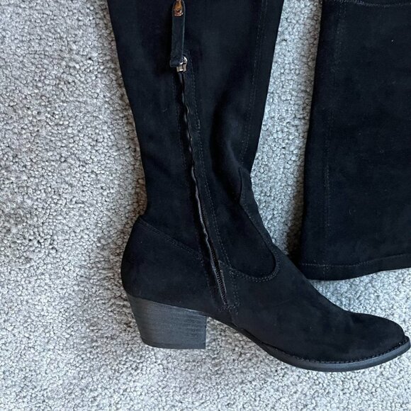 DOLCE VITA Womens Black Comfort Stretch Pointy Toe Block Heel Over the knee boot - Picture 2 of 7